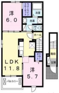 エヴェリーナⅢ 201【間取図】 999999 (201.202.JPG)