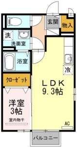 アクシス南島田D棟 201【間取図】 999999 (201.jpg)