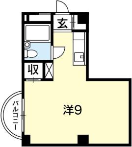 アメリカンパレス 201【間取図】 999999 (アメリカンパレスAタイプ.JPG)