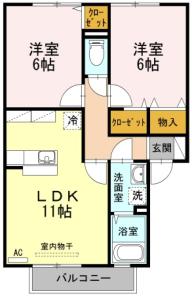 エーデルハイム　Ⅰ棟 203【間取図】 999999 (203.jpg)