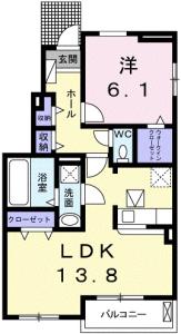 ハイソラーレ Ⅲ 101【間取図】 999999 (101.jpg)