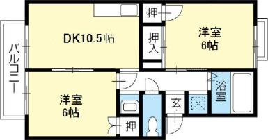 プレジール4丁目1 203【間取図】 999999 (プレジール4丁目 203.jpg)