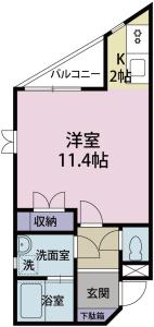 ルイ・シャトレ常三島 201【間取図】 999999 (ルイ・シャトレ常三島Atype.jpg)