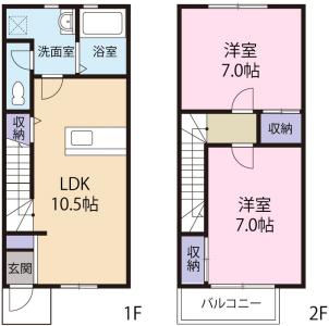 フローラハイツ（A） 106【間取図】 999999 (フローラハイツ（２ＬＤＫ）.jpg)