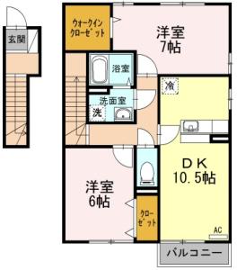 アクシス南島田B棟 201【間取図】 999999 (201.jpg)