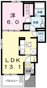  クラール蔵本公園　B 101【間取図】 999999 (101.jpg)