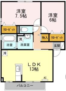 シャトーショコラE棟 201【間取図】 999999 (E201.jpg)