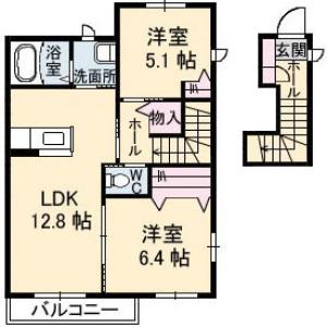 花ぽーと　Ｅ棟 201【間取図】 999999 (201.jpg)