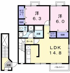 カサ　モデルナ　Ⅱ 205【間取図】 999999 (205.jpg)