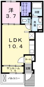 カーサ・フィオーレ 105【間取図】 999999 (105.jpg)