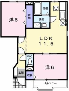 メゾンソレイユ　Ｂ 102【間取図】 999999 (1.jpg)