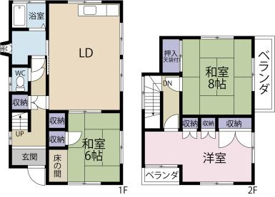 北沖洲2丁目戸建（F邸） -【間取図】 999999 (北沖洲2丁目戸建F.jpg)