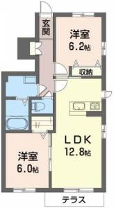 プロヌーブ沖洲 Ⅱ番館 101【間取図】 999999 (101.jpg)