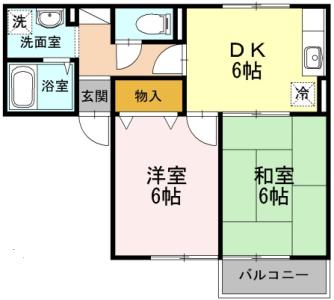エスパシオ那賀川　Ａ棟 203【間取図】 999999 (A203.jpg)