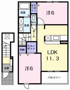 アプリコット・サン　B 202【間取図】 999999 (202.jpg)