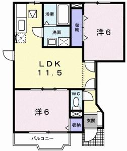 メゾンソレイユ　Ｂ 101【間取図】 999999 (101.jpg)