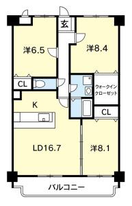 ガーデンプレイス中吉野 403【間取図】 999999 (ガーデンプレイス中吉野（B）間取り画像.JPG)