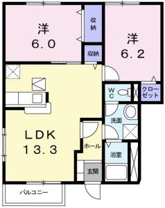 ハッピースクエアーⅠ 101【間取図】 999999 (101.jpg)