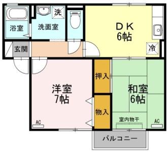 エスパシオ那賀川　B棟 102【間取図】 999999 (102.jpg)