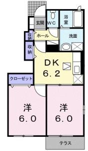 アグリーアブル レジデンス C 101【間取図】 999999 (101.jpg)