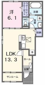 アルーン富岡　B 101【間取図】 999999 (101.jpg)