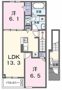 アルーン富岡　B 202【間取図】 999999 (202.jpg)