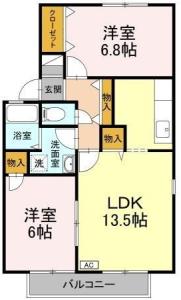 ルミナス山城　B棟 201【間取図】 999999 (201.jpg)