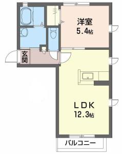 クラヴィエ沖洲　Ⅲ番館 206【間取図】 999999 (206(251009).jpg)