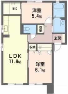Ｋ－ＨＡＵＳ　Ⅰ棟 101【間取図】 999999 (101.jpg)