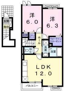 エレガンシア篠原 203【間取図】 999999 (203.jpg)
