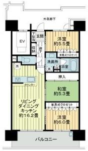 サーパス徳島中央公園南 303【間取図】 999999 (303.jpg)