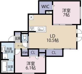 Belle Lead 東吉野 B棟 101【間取図】 999999 (ベルリードB101.jpg)