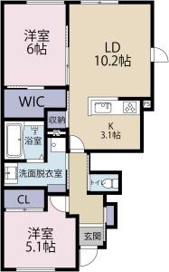 Belle Lead 東吉野 B棟 203【間取図】 999999 (ベルリードB103.jpg)