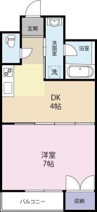 セ・ミュー川内 Ⅱ 206【間取図】 999999 (セミュー川内Ⅱ_Btype.jpg)