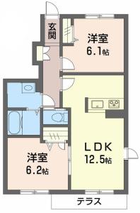 シャーメゾン城西 A棟 101【間取図】 999999 (101.jpg)