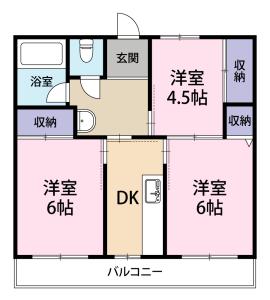 林マンション 6【間取図】 999999 (林マンション（3DK：反転）.jpg)